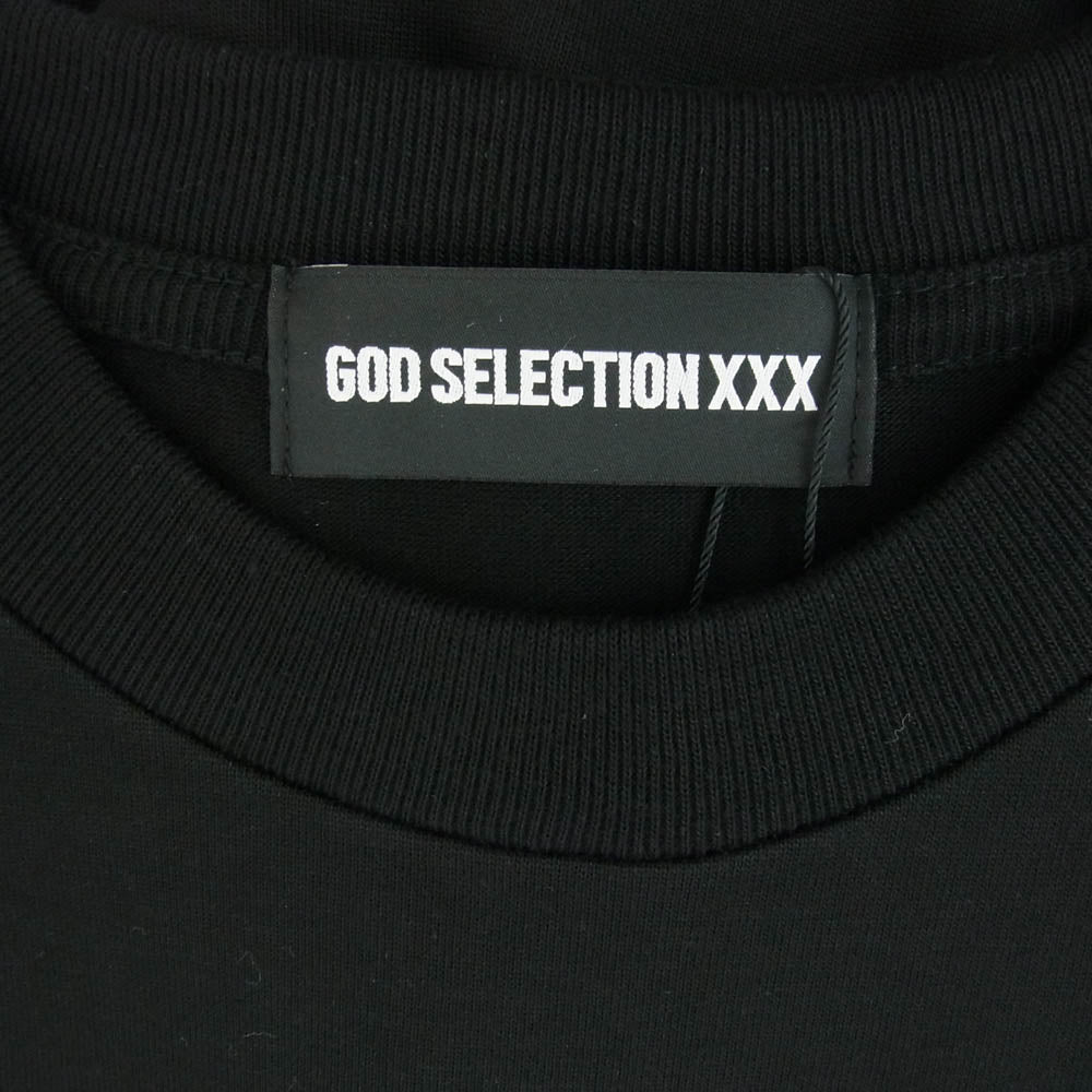 GOD SELECTION XXX ゴッドセレクション GX-A25-ST-03 T-SHIRT ロゴ プリント 半袖 Tシャツ ブラック系 M【新古品】【未使用】【中古】