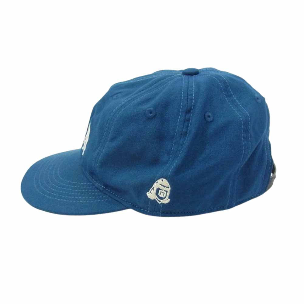 NANGA ナンガ ×TACOMA FUJI RECORDS タコマフジレコード BIGFOOT SURVEY PROJECT LOGO CAP ビッグフットサーベイ ロゴ キャップ ブルー系【美品】【中古】
