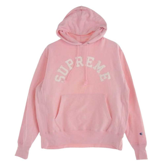 Supreme シュプリーム 25SS Champion Hooded Sweatshirt Pink チャンピオン フード スウェットシャツ ピンク系 L【新古品】【未使用】【中古】