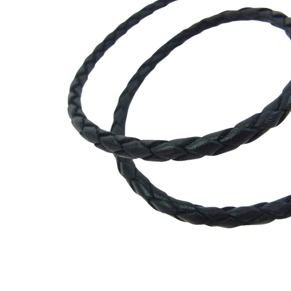 GUCCI グッチ Tバー レザー 3連 ブレスレット ブラック系【中古】