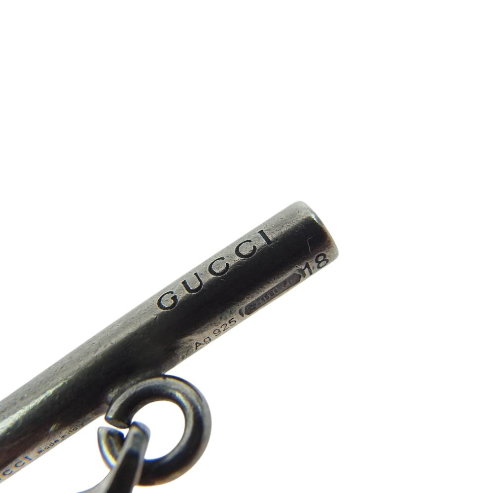 GUCCI グッチ Tバー レザー 3連 ブレスレット ブラック系【中古】