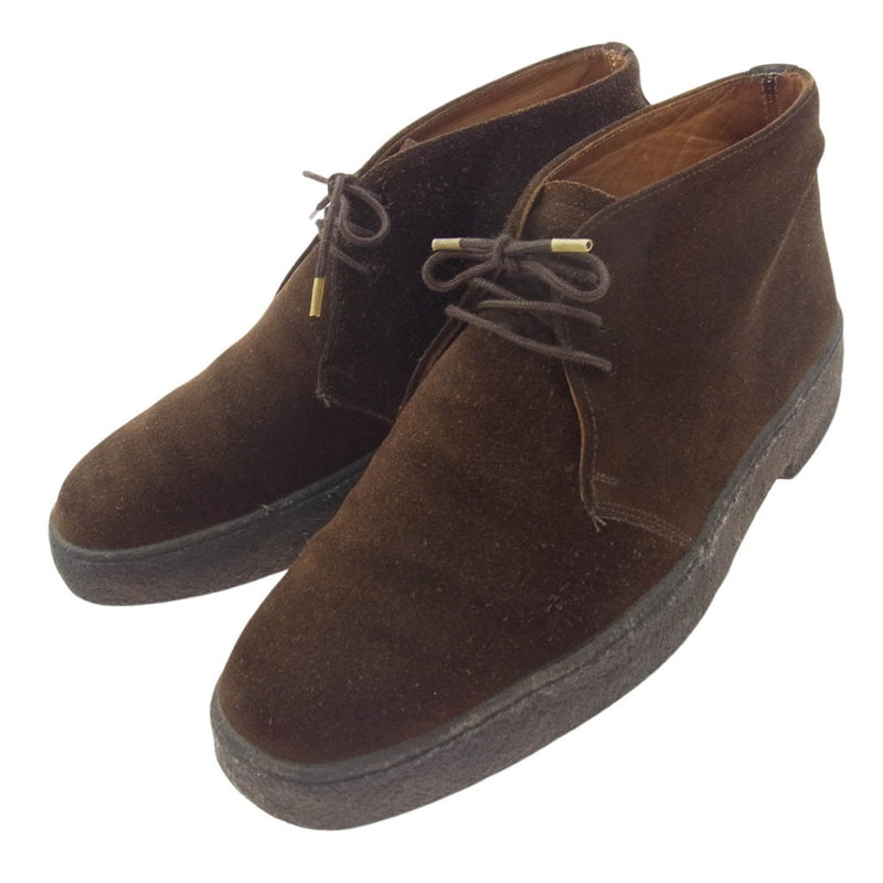 Tricker's トリッカーズ 5265SS MUD GUARD CHUKKA BOOT マッドガード スエード チャッカブーツ クレープソール ブラウン系 7.5【中古】