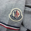MONCLER モンクレール 510919143900 91027 MAGLIA TRICOT SCOLLO A V トリコロール Vネック ウール ロゴワッペン セーター グレー グレー系 XL【中古】