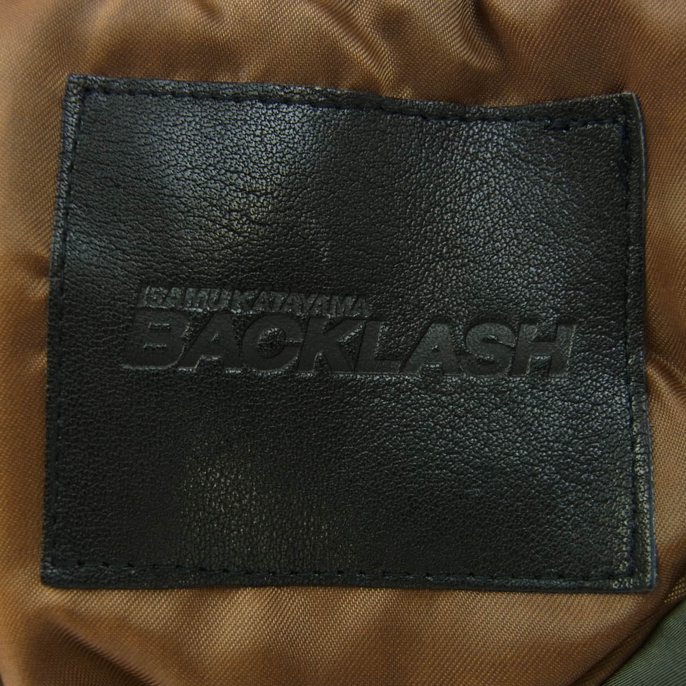 ISAMUKATAYAMA BACKLASH イサムカタヤマバックラッシュ 1722-01 幕九羅亜珠 不死鳥刺繍 MA-1 フライト ジャケット ダークグレー系 L【中古】