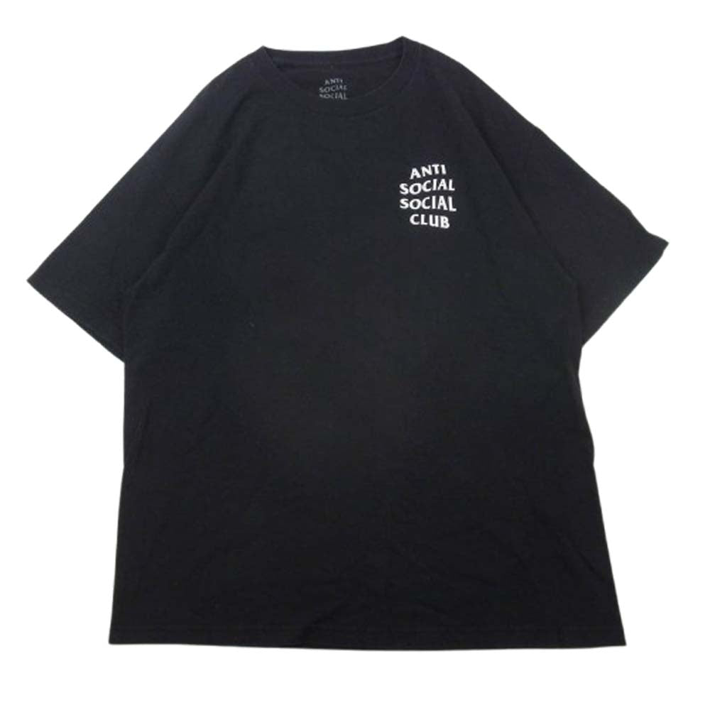 アンチソーシャルソーシャルクラブ ロゴプリント Tシャツ 半袖カットソー ブラック ブラック系 XL【中古】