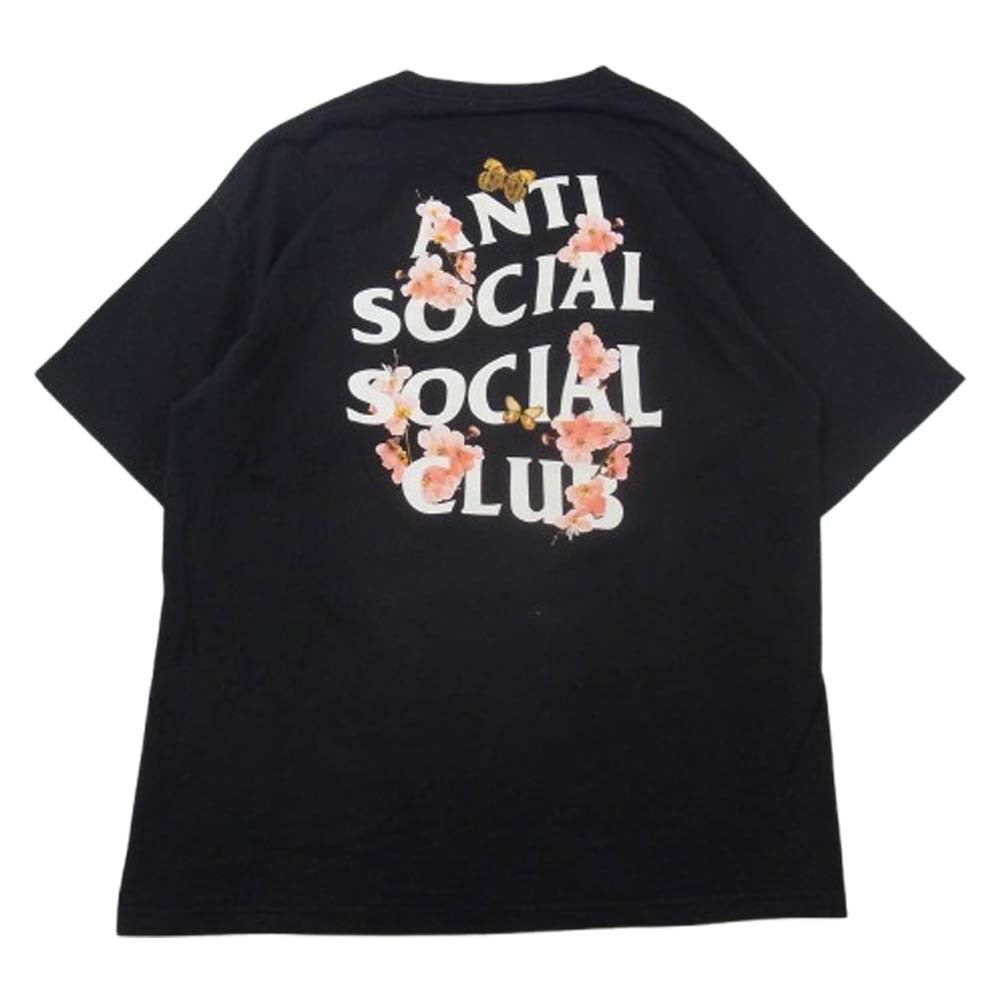 アンチソーシャルソーシャルクラブ ロゴプリント Tシャツ 半袖カットソー ブラック ブラック系 XL【中古】