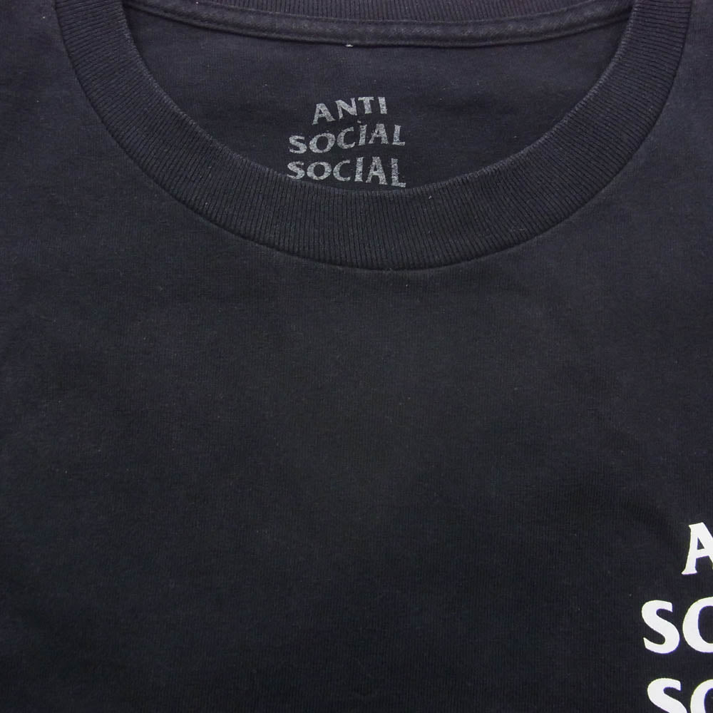 アンチソーシャルソーシャルクラブ ロゴプリント Tシャツ 半袖カットソー ブラック ブラック系 XL【中古】