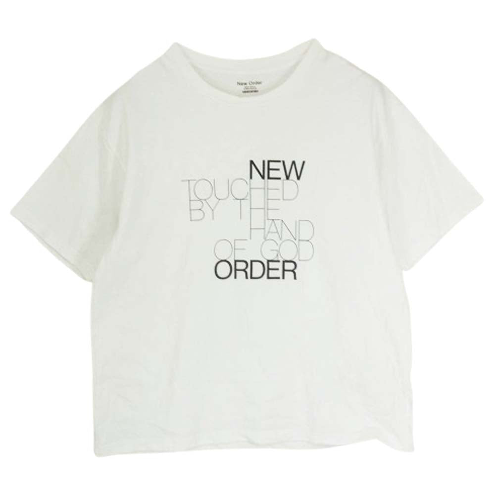 MINEDENIM マインデニム MND-NOW003 New Order TOUCHED BY THE HAND OF GOD Crewneck T-SH ニューオーダー プリント Tシャツ 半袖カットソー ホワイト系 XL【中古】