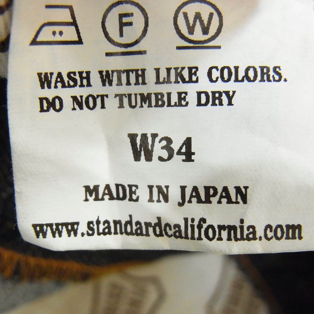 STANDARD CALIFORNIA スタンダードカリフォルニア 960 セルビッチ デニムパンツ ボタンフライ インディゴブルー系 34【中古】
