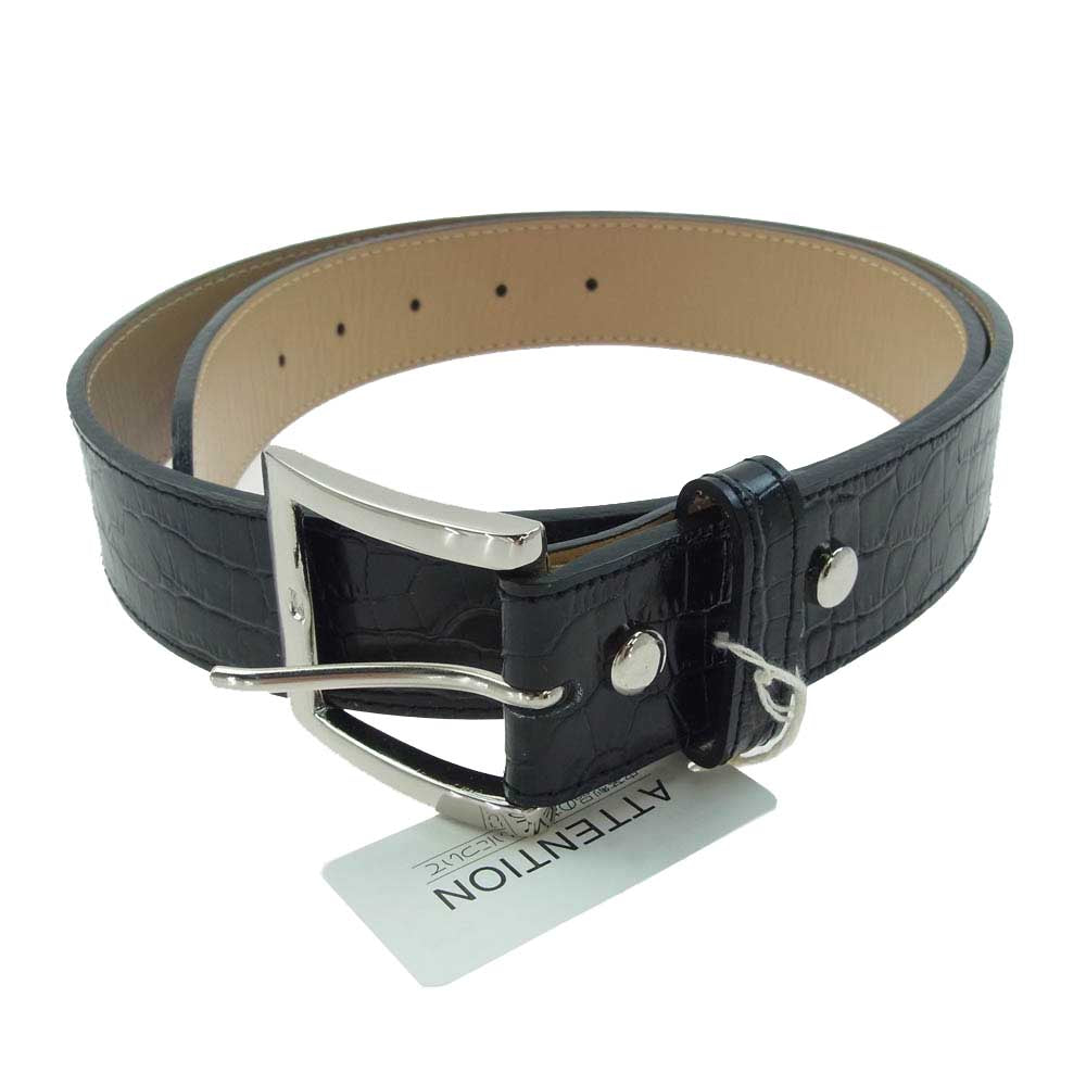 WACKO MARIA ワコマリア WMGP-BL03 LEATHER BELT TYPE-1 レザー ベルト ブラック系 36【新古品】【未使用】【中古】
