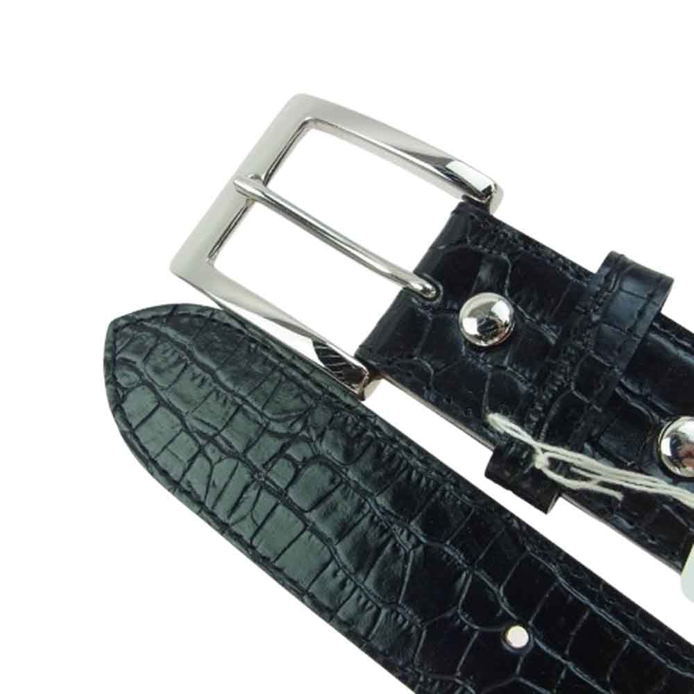 WACKO MARIA ワコマリア WMGP-BL03 LEATHER BELT TYPE-1 レザー ベルト ブラック系 36【新古品】【未使用】【中古】
