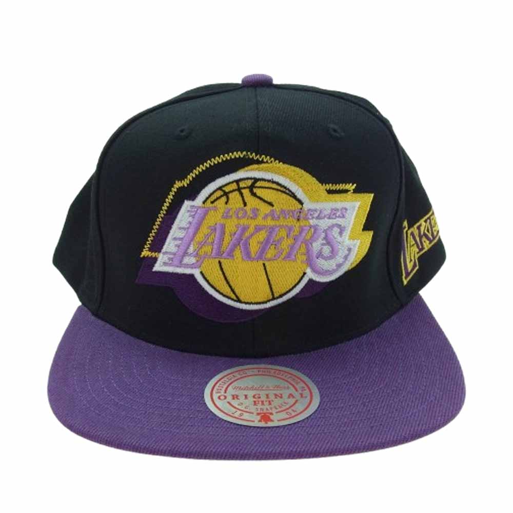 ミッチェル&ネス NBA LOS ANGELES LAKERS SNAPBACK CAP レイカーズ キャップ ブラック系 パープル系【中古】