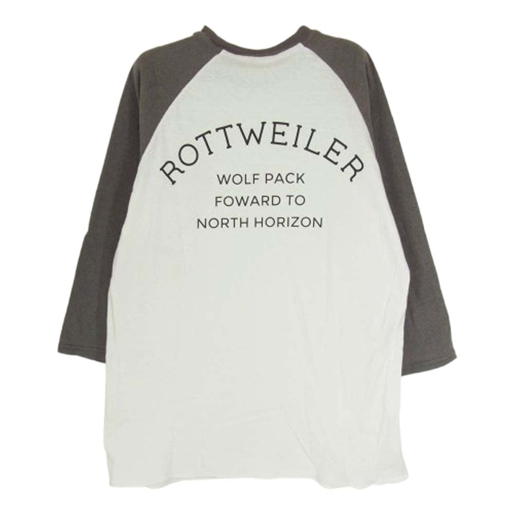 ROTTWEILER ロットワイラー 17SS RW-M7S6039 USED RAGLAN 3/4 TEE ラグランスリーブ Tシャツ グレー系 M【中古】