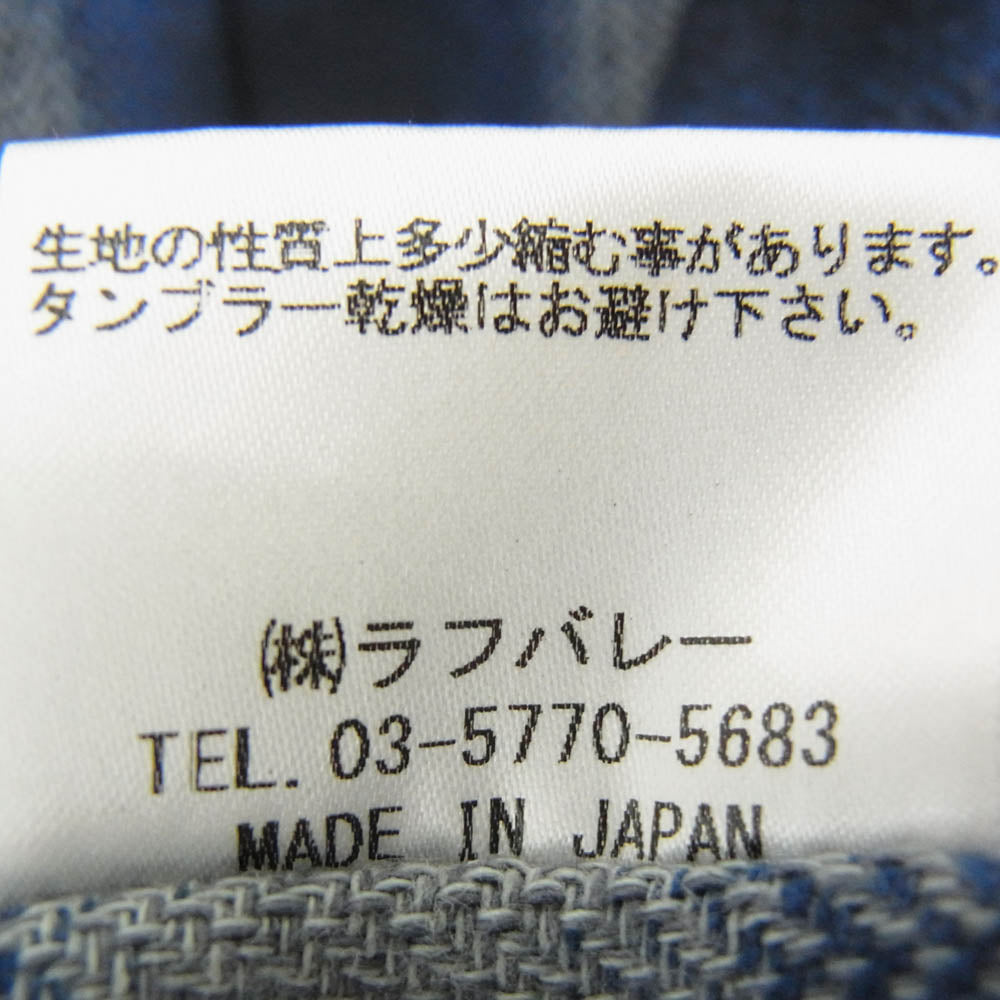 glamb グラム オンブレチェック コットン ロングスリーブ 長袖 シャツ ブルー系 3【中古】