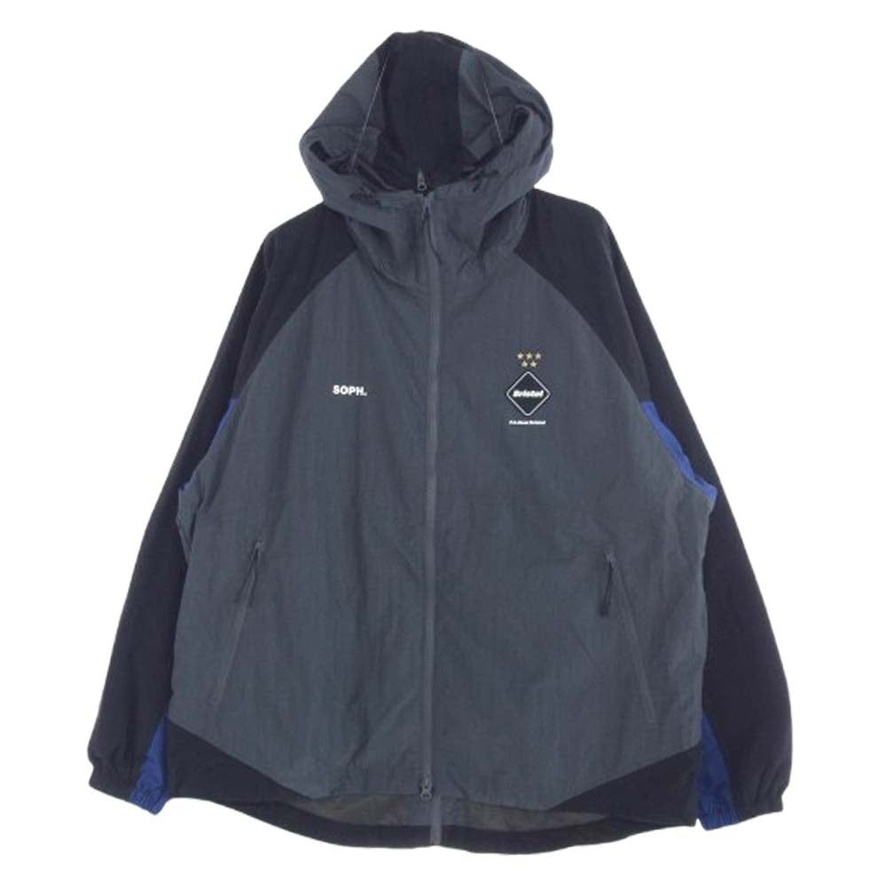 F.C.R.B. エフシーアールビー FCRB-200037 SEPARATE WIDE JACKET セパレート ワイド ナイロン ジャケット グレー系 ブラック系 L【美品】【中古】