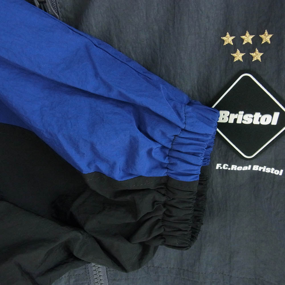 F.C.R.B. エフシーアールビー FCRB-200037 SEPARATE WIDE JACKET セパレート ワイド ナイロン ジャケット グレー系 ブラック系 L【美品】【中古】