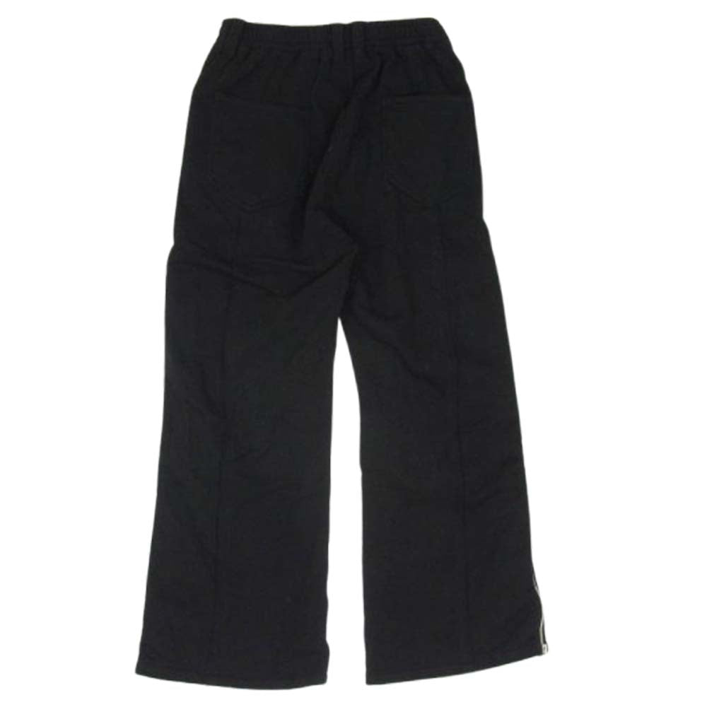 NO ID. ノーアイディ 25SS BLACK ブラック 456006-941P サイドZIP サイドフレア PT ワイド スウェットパンツ ブラック系 1【中古】