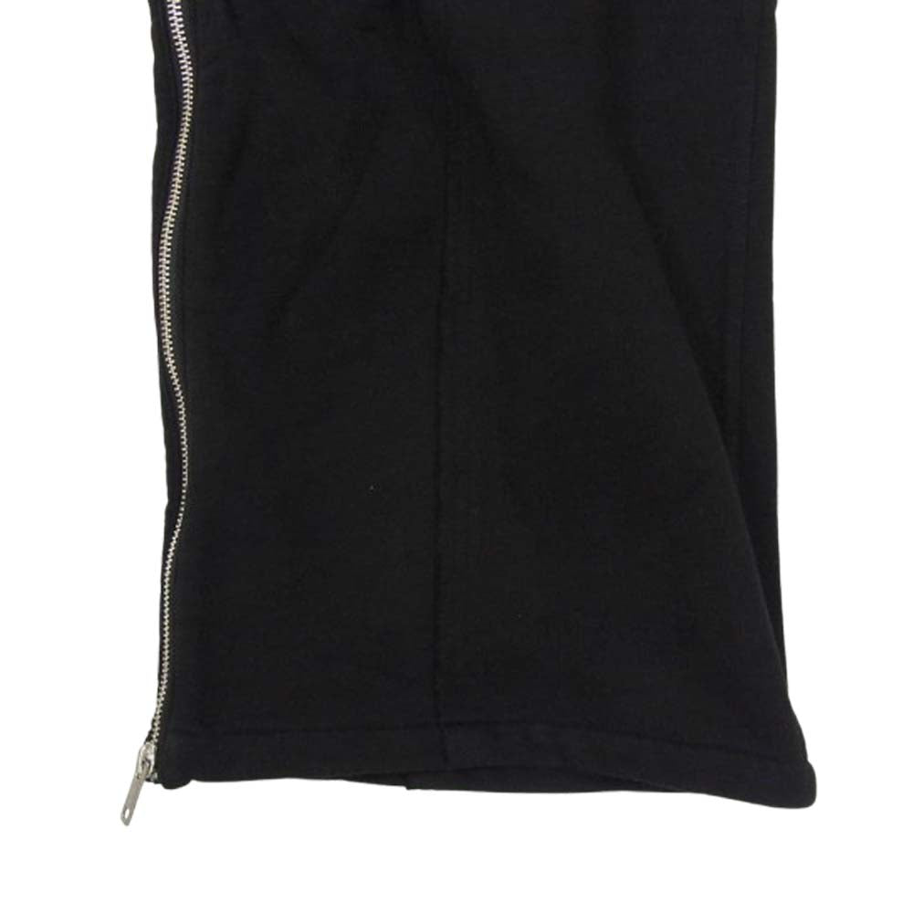 NO ID. ノーアイディ 25SS BLACK ブラック 456006-941P サイドZIP サイドフレア PT ワイド スウェットパンツ ブラック系 1【中古】