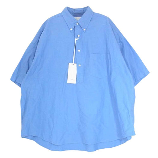 GRAPHPAPER グラフペーパー 23SS GM231-50235B Oxford OVERSIZED BD PULLOVER SHIRT オックスフォード オーバーサイズド ボタンダウン プルオーバー 半袖シャツ ブルー系 F【中古】