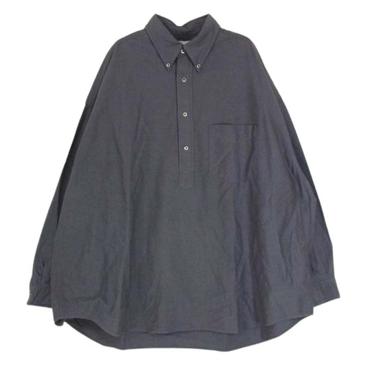GRAPHPAPER グラフペーパー GM224-50042B OVERSIZED BD PULLOVER SHIRT オーバーサイズ ボタンダウン プルオーバー 長袖シャツ グレー系 F【中古】