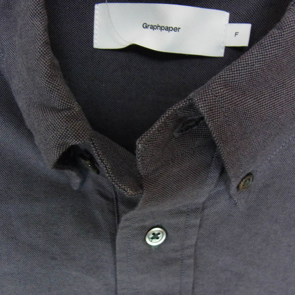 GRAPHPAPER グラフペーパー GM224-50042B OVERSIZED BD PULLOVER SHIRT オーバーサイズ ボタンダウン プルオーバー 長袖シャツ グレー系 F【中古】