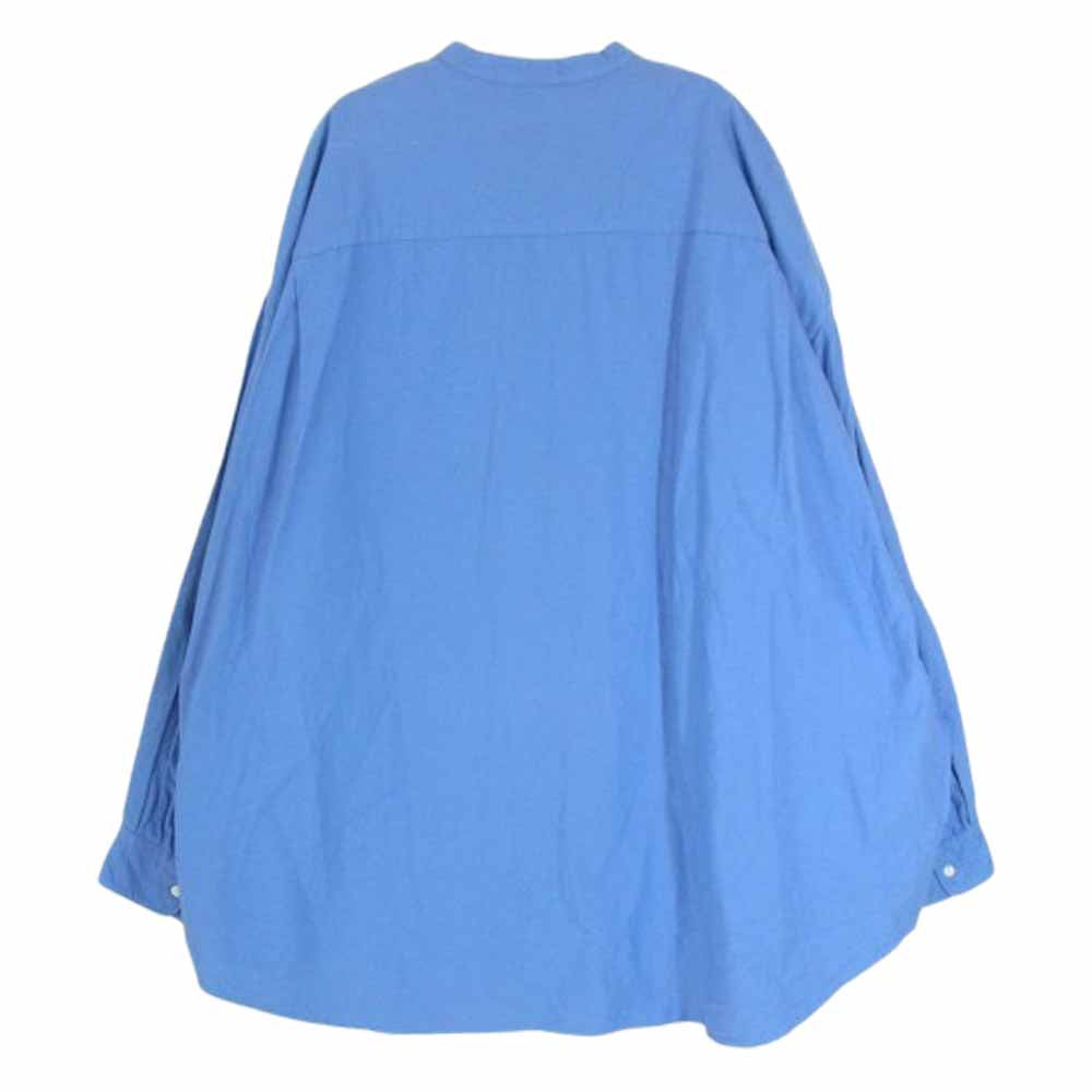 GRAPHPAPER グラフペーパー GM223-50072B Oxford Oversized Band Collar Shirt オックスフォード オーバーサイズド バンドカラー 長袖シャツ ブルー系 F【中古】