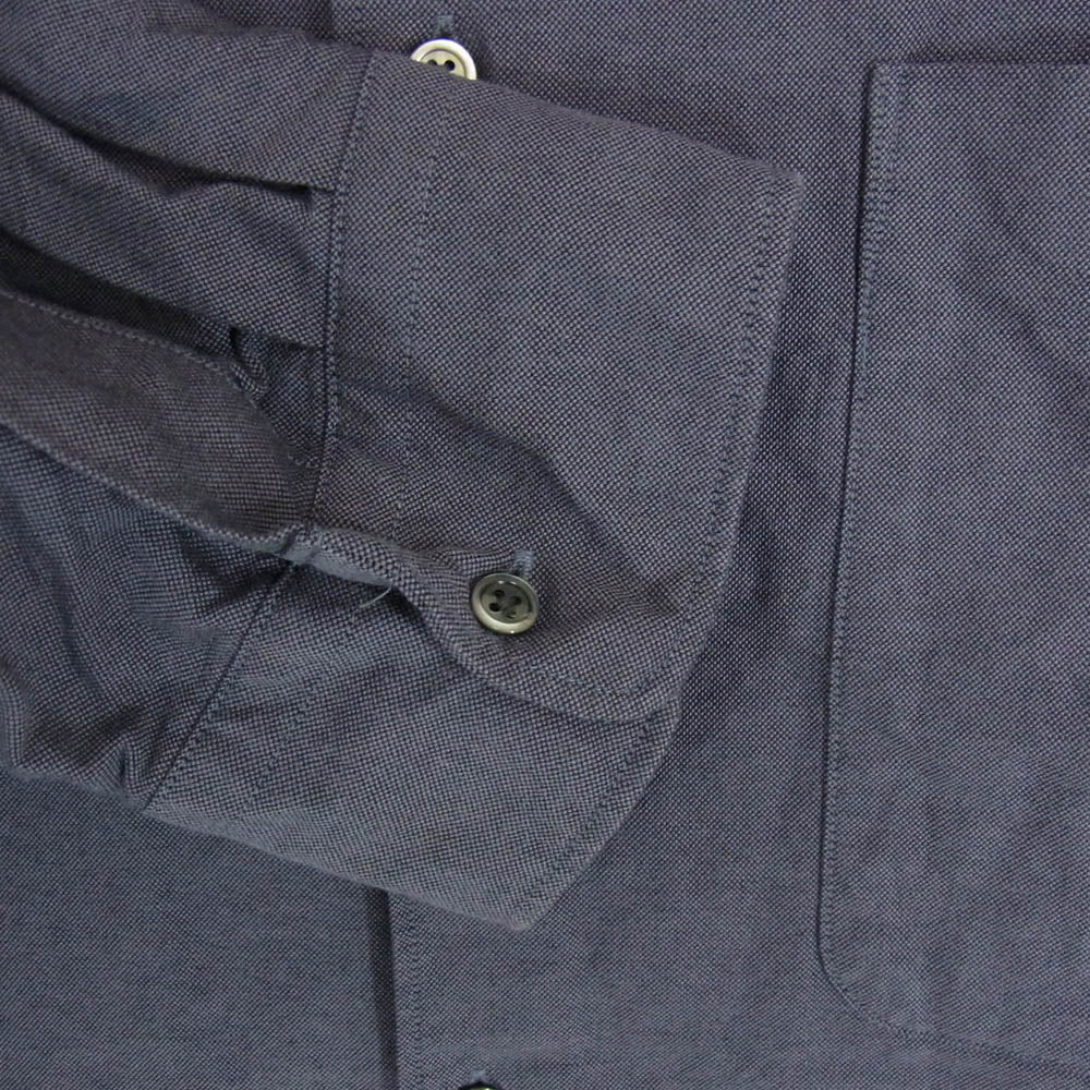 GRAPHPAPER グラフペーパー GM213-50137B Oxford Oversized Band Collar Shirt オックスフォード オーバーサイズド バンドカラー 長袖シャツ グレー チャコール系 F【中古】