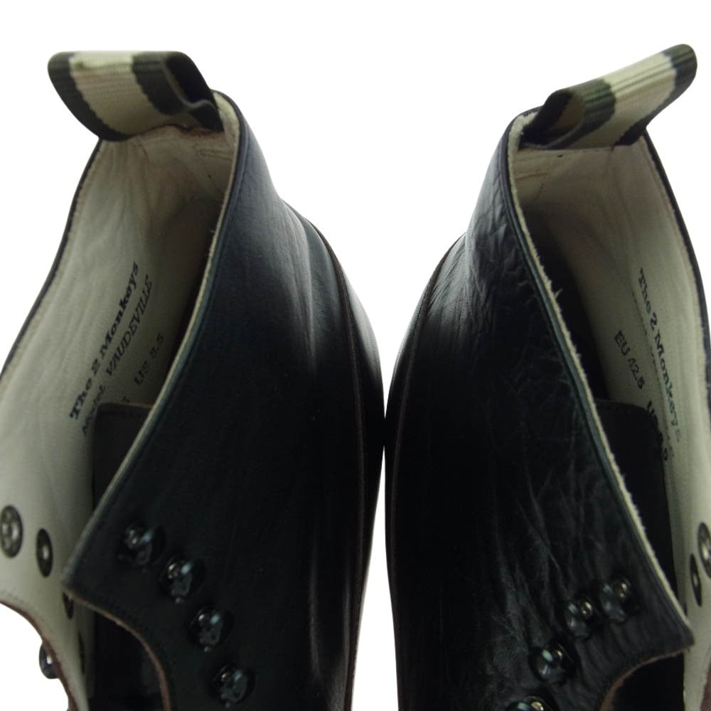 JELADO ジェラード the 2 monkeys ザ トゥーモンキーズ vaudeville ヴォードビル ワーク ブーツ oak brown ブラック ブラック系 42.5【新古品】【未使用】【中古】