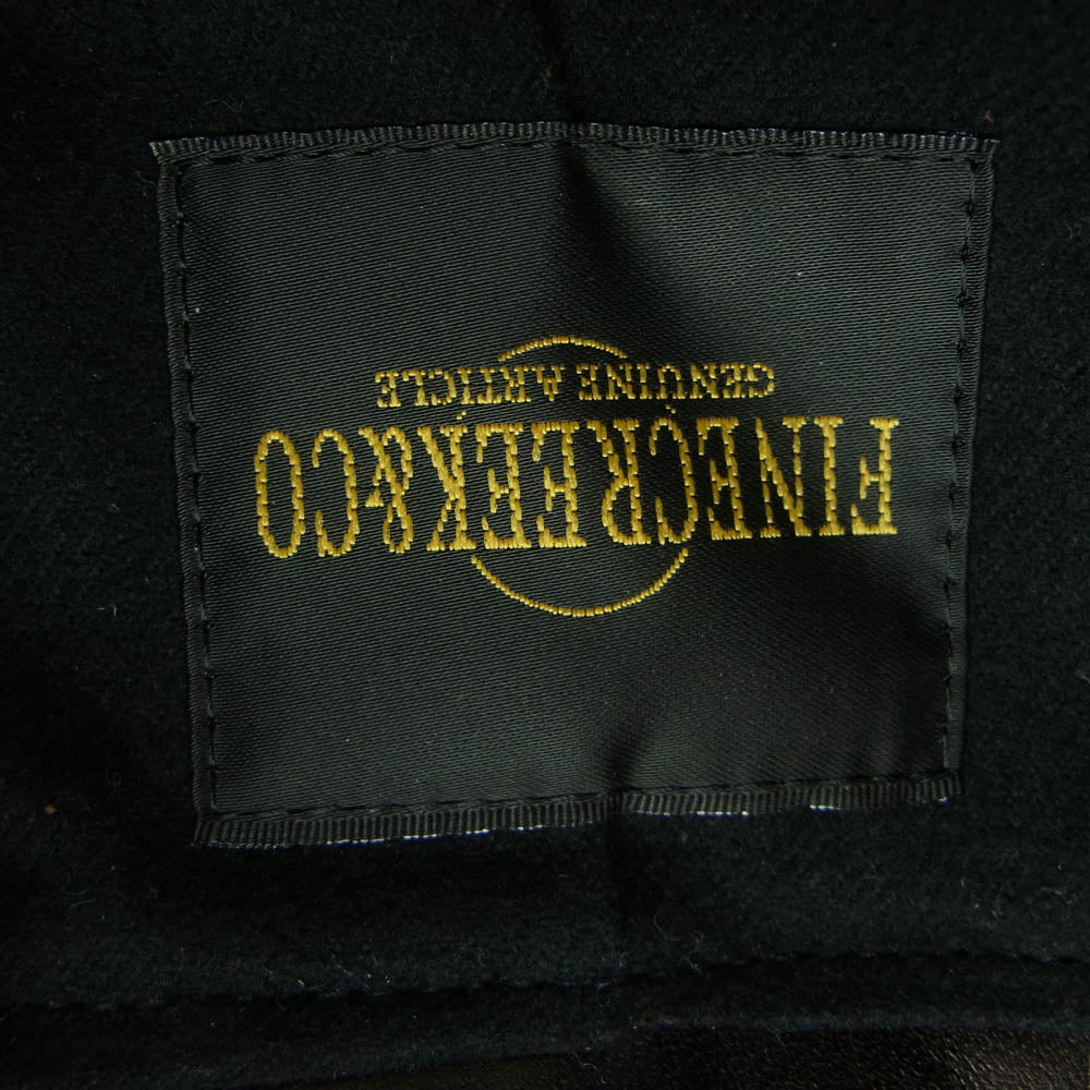 FINE CREEK LEATHERS ファインクリークレザー 24SS ACJK057 Sports Jacket Berkeley horseleather バークレイホースハイド ダブル スポーツ レザージャケット ブラック系 38【新古品】【未使用】【中古】