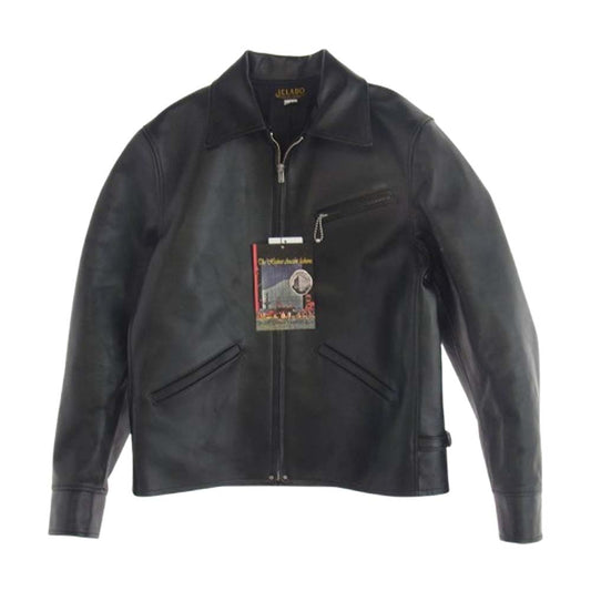 JELADO ジェラード AG72417 BASIC COLLECTION 24/7 Leather Sports Jacket horseleather 茶芯 ホースハイド レザー スポーツ ジャケット ブラック系 M【極上美品】【中古】