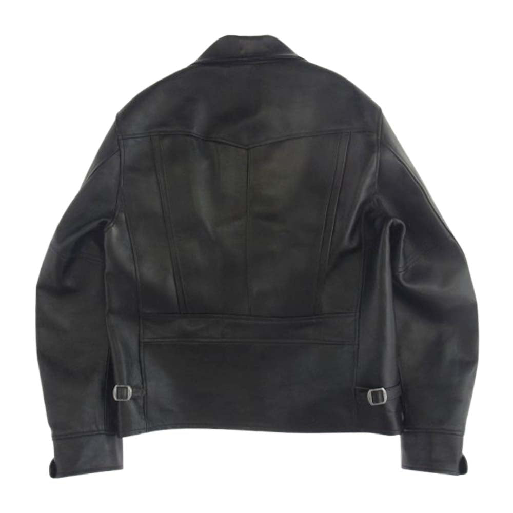 JELADO ジェラード AG72417 BASIC COLLECTION 24/7 Leather Sports Jacket horseleather 茶芯 ホースハイド レザー スポーツ ジャケット ブラック系 M【極上美品】【中古】