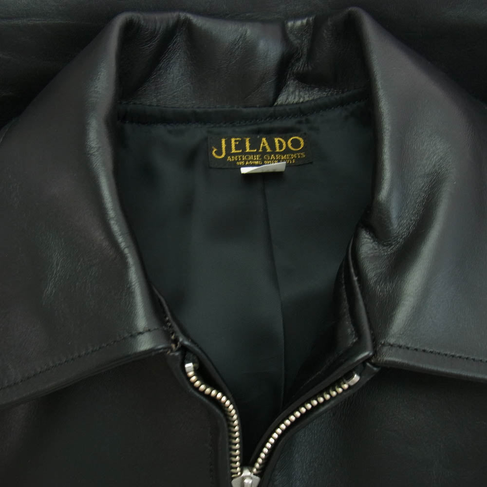 JELADO ジェラード AG72417 BASIC COLLECTION 24/7 Leather Sports Jacket horseleather 茶芯 ホースハイド レザー スポーツ ジャケット ブラック系 M【極上美品】【中古】