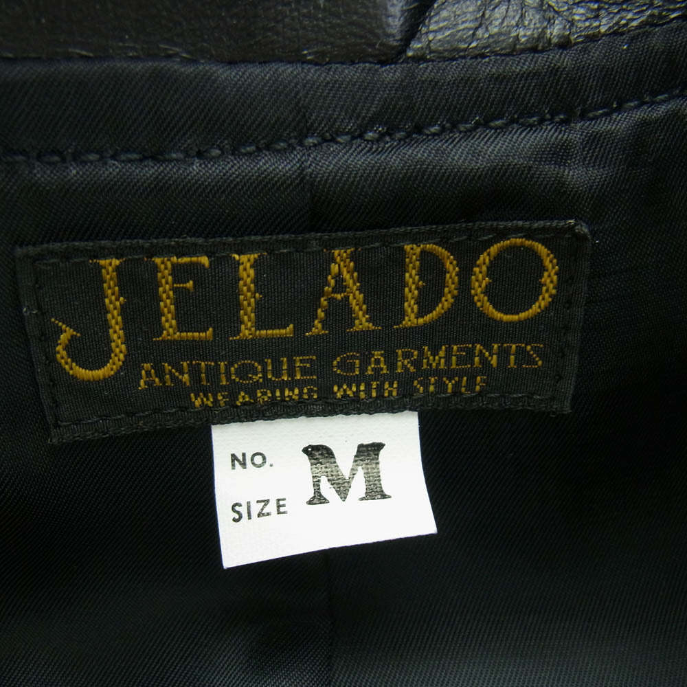 JELADO ジェラード AG72417 BASIC COLLECTION 24/7 Leather Sports Jacket horseleather 茶芯 ホースハイド レザー スポーツ ジャケット ブラック系 M【極上美品】【中古】