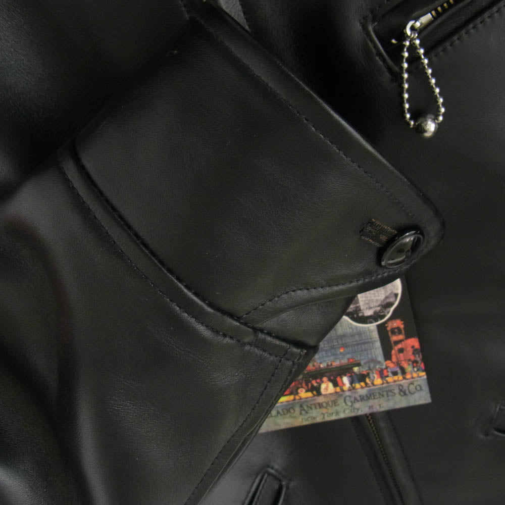 JELADO ジェラード AG72417 BASIC COLLECTION 24/7 Leather Sports Jacket horseleather 茶芯 ホースハイド レザー スポーツ ジャケット ブラック系 M【極上美品】【中古】