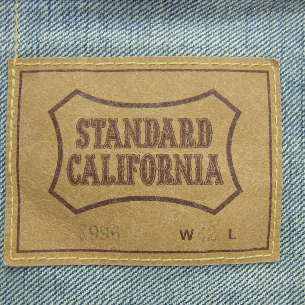 STANDARD CALIFORNIA スタンダードカリフォルニア S996 SD Denim Jacket Vintage Wash 1st タイプ ヴィンテージ ウォッシュ ファースト デニム ジャケット インディゴブルー系 42【極上美品】【中古】