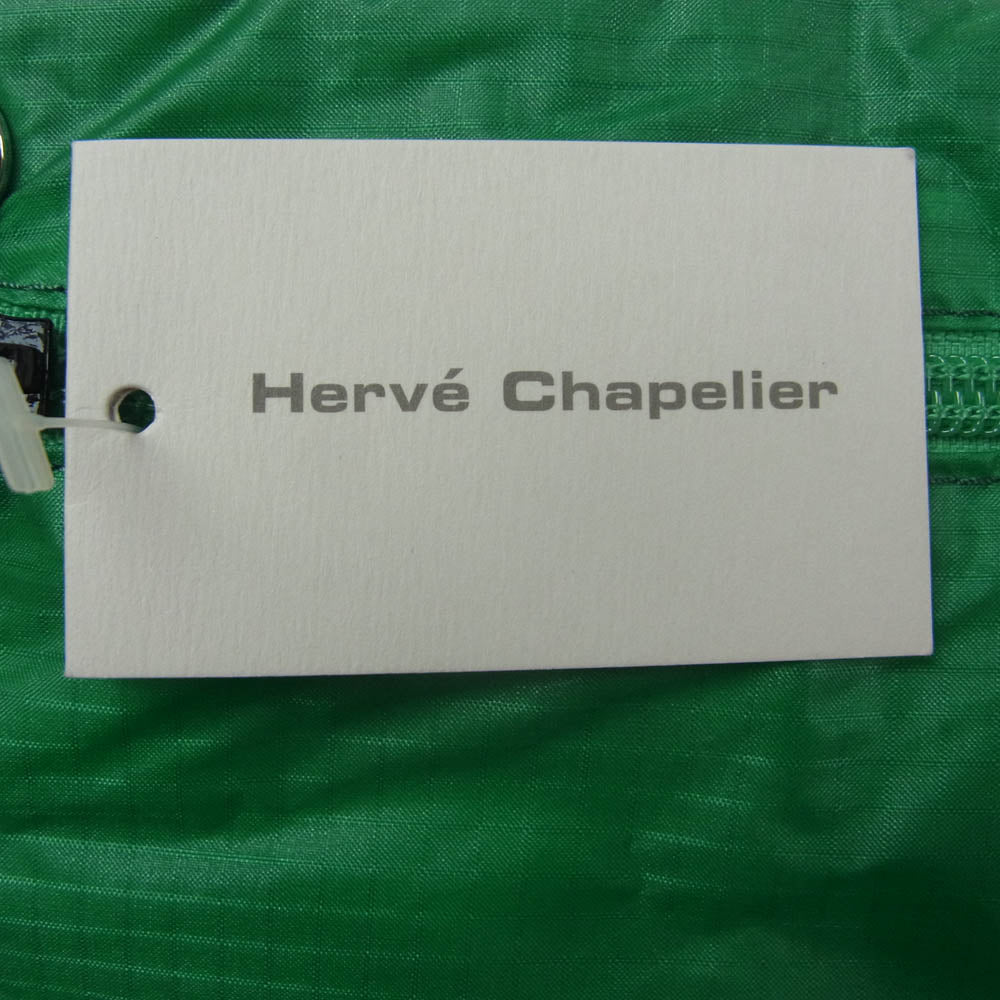 Herve Chapelier エルベ・シャプリエ パラシュートクロス ポーチ S グリーン系【新古品】【未使用】【中古】