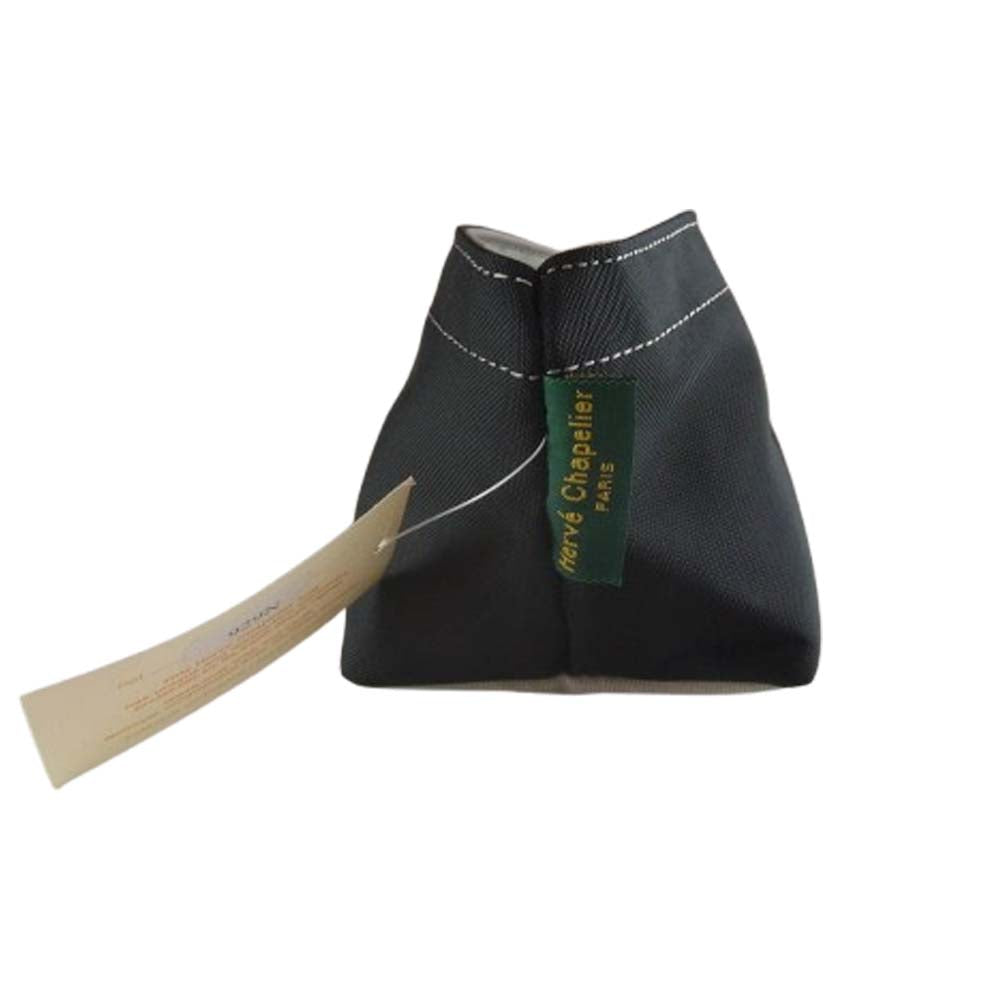 Herve Chapelier エルベ・シャプリエ 929N ナイロン舟型 ポーチ S ミニポーチ ブラック系【新古品】【未使用】【中古】