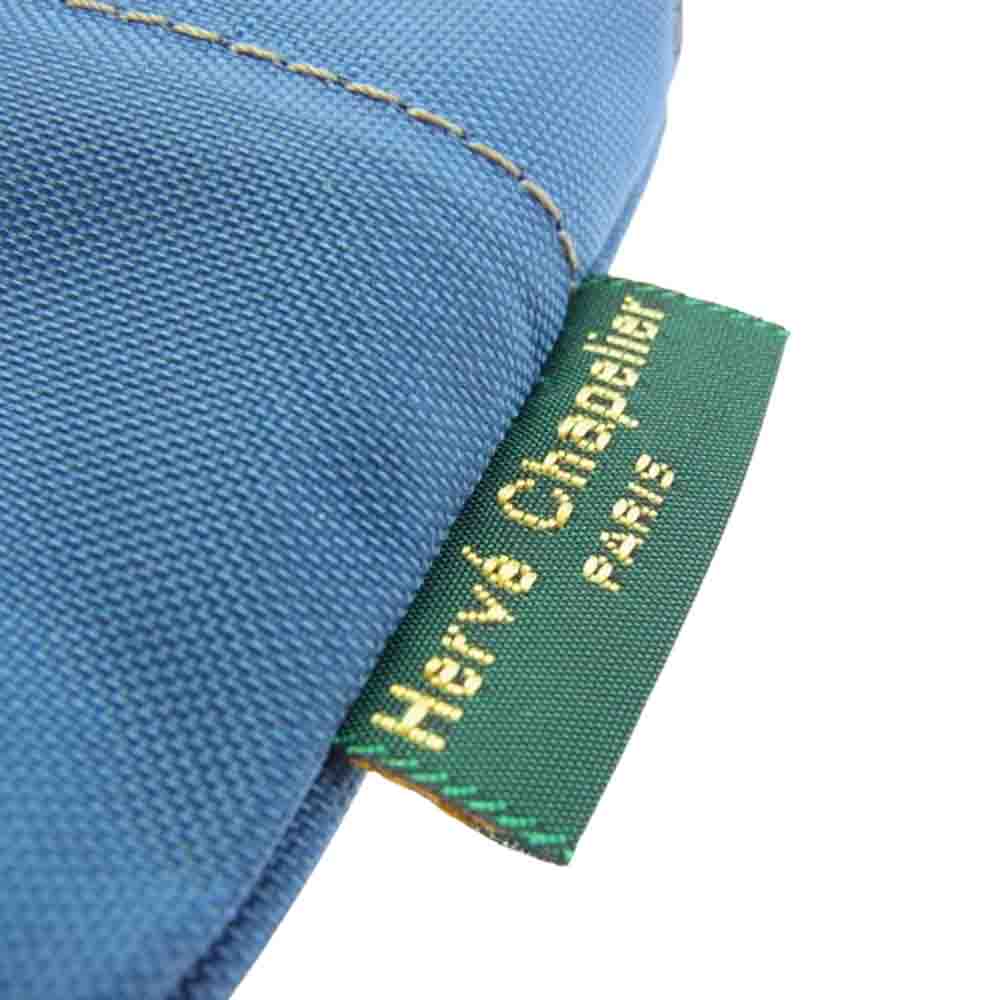 Herve Chapelier エルベ・シャプリエ 927N ナイロン 舟型 ポーチ ネイビー【極上美品】【中古】