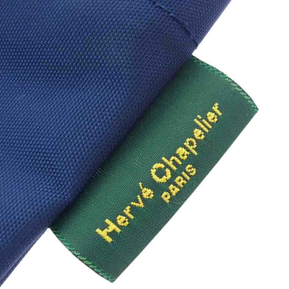 Herve Chapelier エルベ・シャプリエ 1027N ナイロン 舟型 トート バッグ M ネイビー系【新古品】【未使用】【中古】