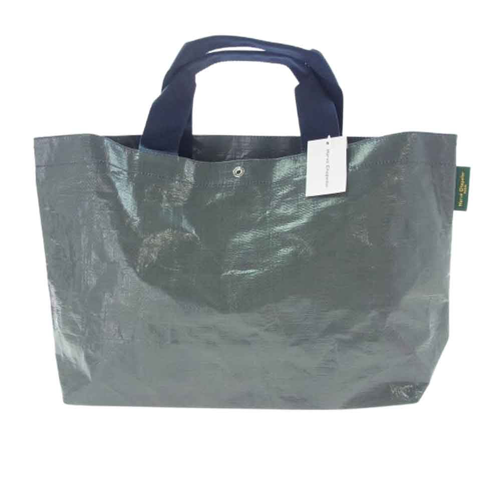 Herve Chapelier エルベ・シャプリエ 2012PP マルシェ トート バッグ M ネイビー グレー系 ネイビー系【新古品】【未使用】【中古】
