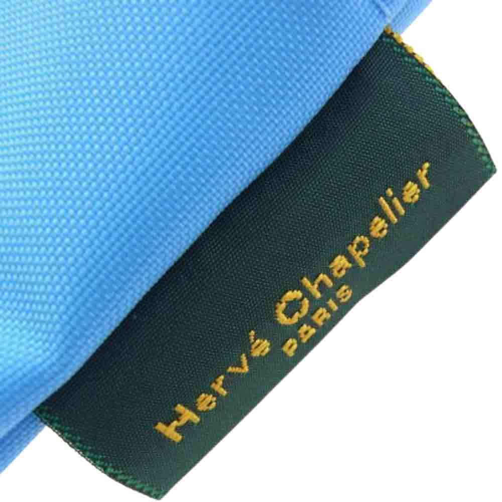 Herve Chapelier エルベ・シャプリエ 1027NSP パリ限定 エッフェル塔プリント 舟型トートM ライトブルー系【新古品】【未使用】【中古】