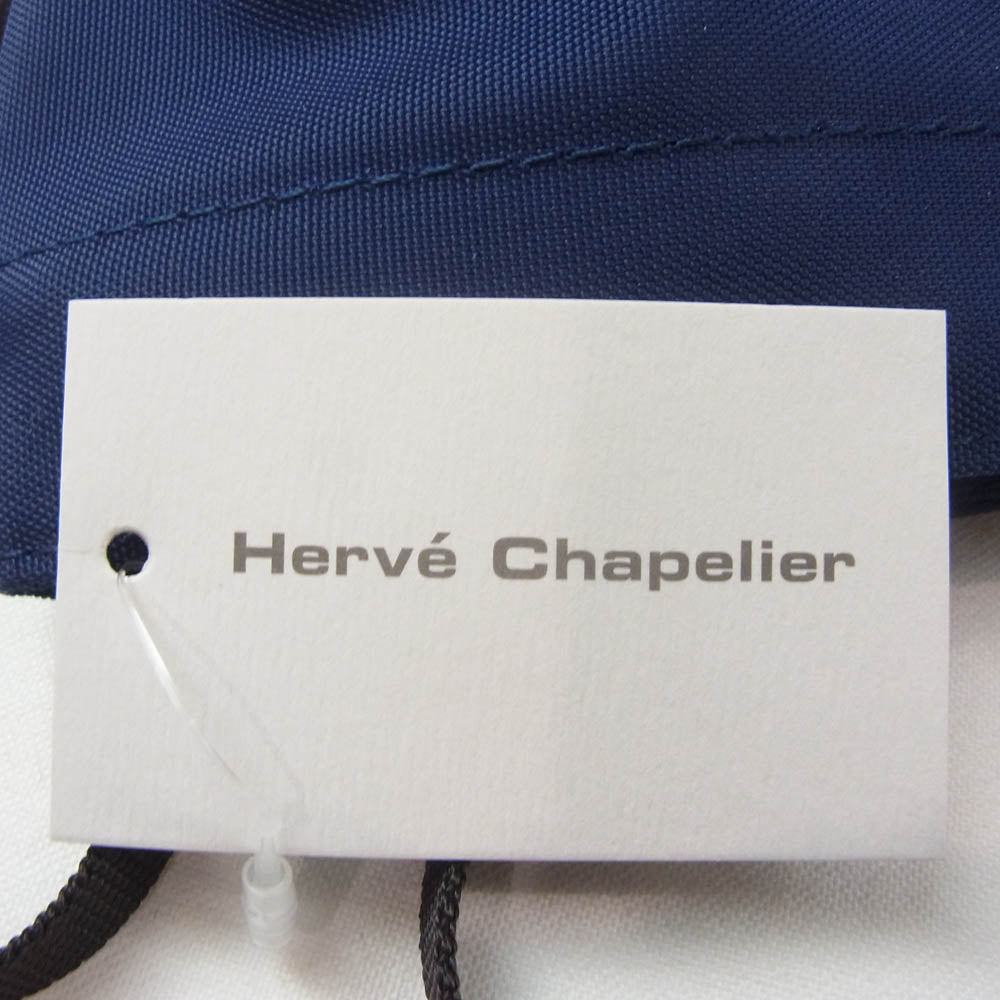 Herve Chapelier エルベ・シャプリエ 1927N ナイロン 舟型 ショルダー バッグ XS ネイビー系【新古品】【未使用】【中古】