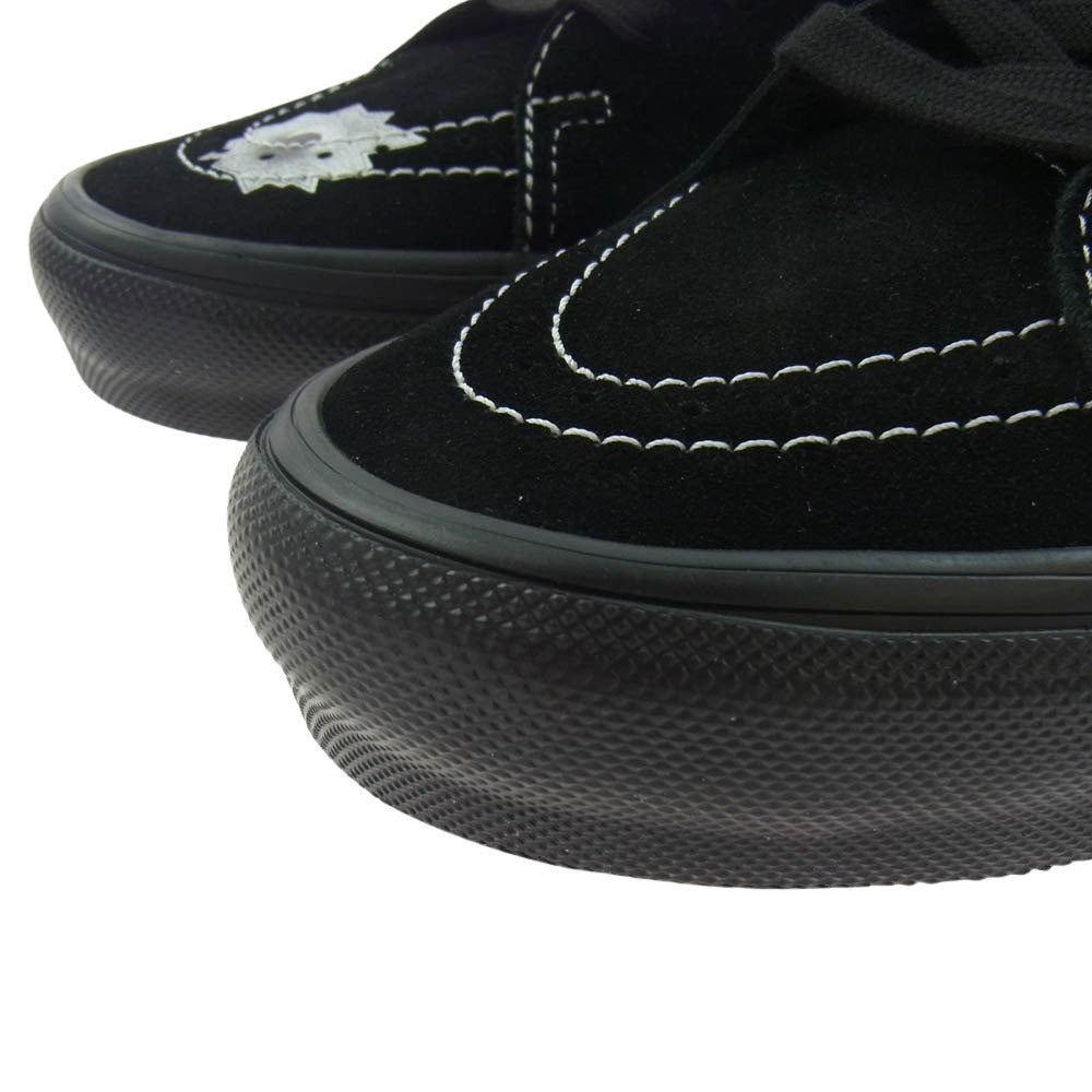 Supreme シュプリーム 25SS × VANS バンズ Nate Lowman Skate Grosso Mid Bullet Hole ネイトローマン バレットホール スケートグロッソ ミッド ロゴ スニーカー ブラック系 27.5cm【新古品】【未使用】【中古】