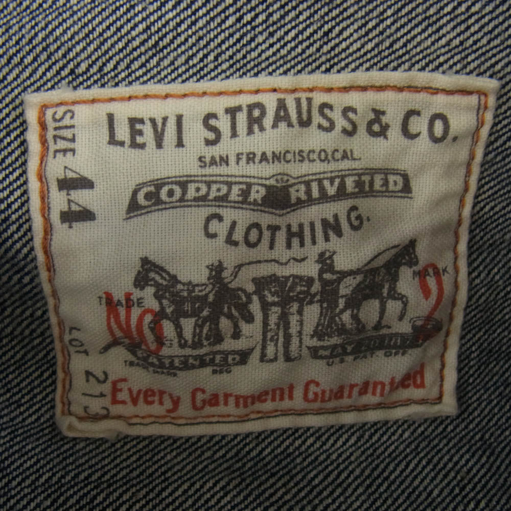 Levi's リーバイス VINTAGE CLOTHING 1920s LOT 213 800着限定シリアルナンバー入り デニムジャケット インディゴブルー系 44 XL【新古品】【未使用】【中古】