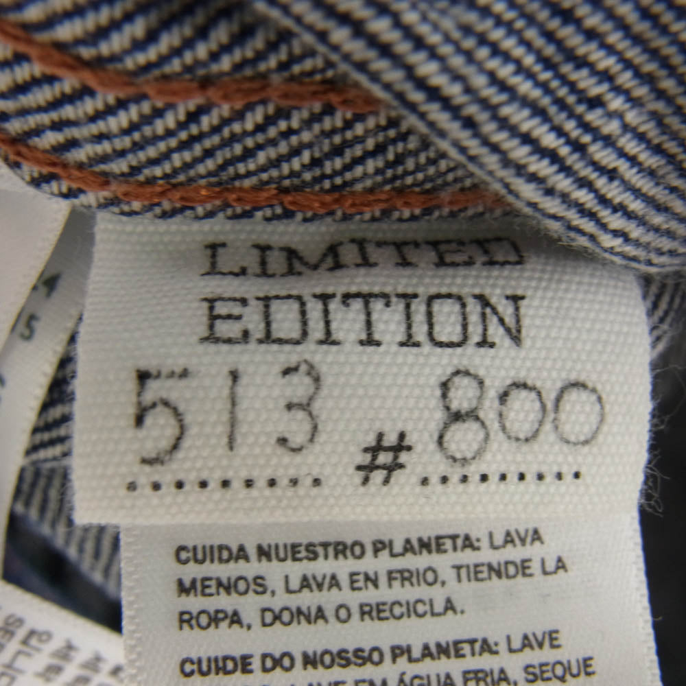 Levi's リーバイス VINTAGE CLOTHING 1920s LOT 213 800着限定シリアルナンバー入り デニムジャケット インディゴブルー系 44 XL【新古品】【未使用】【中古】