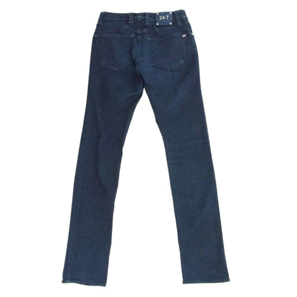 トラマロッサ イタリア製 5ポケット ジップフライ スリム ストレート デニムパンツ インディゴブルー系 32【中古】