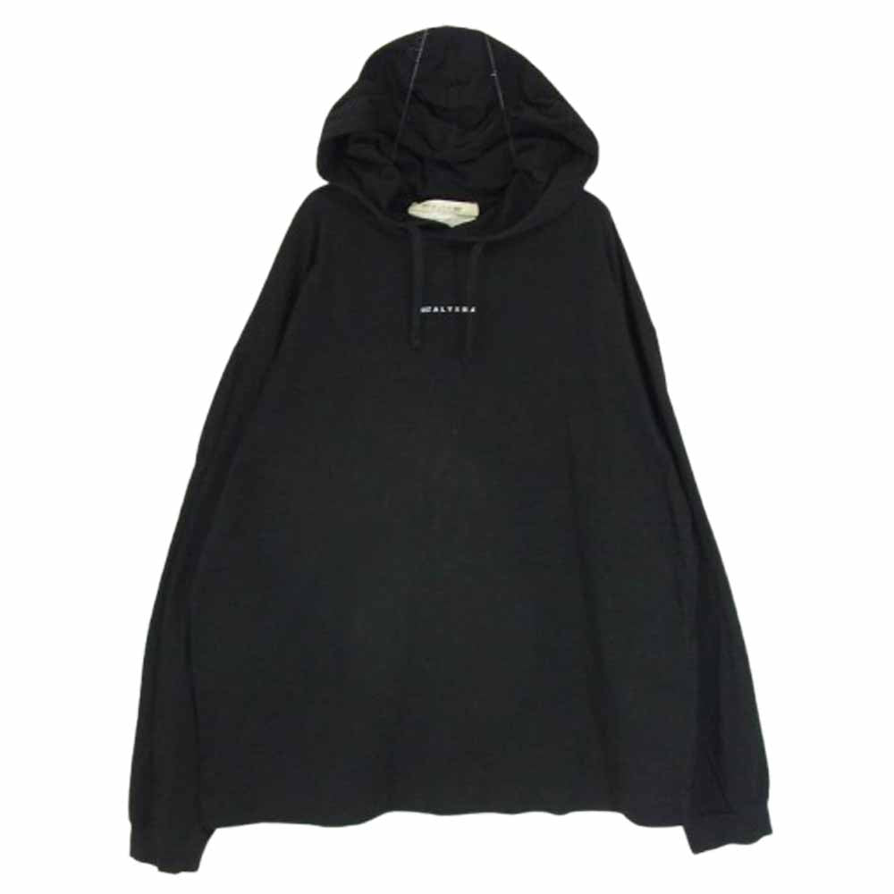 アリクス 1017-ALYX-9SM フード ロゴ カットソー パーカー ブラック系 XL【中古】
