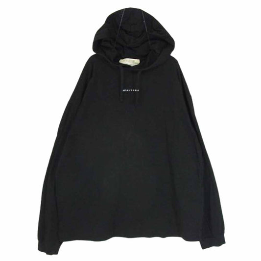 アリクス 1017-ALYX-9SM フード ロゴ カットソー パーカー ブラック系 XL【中古】