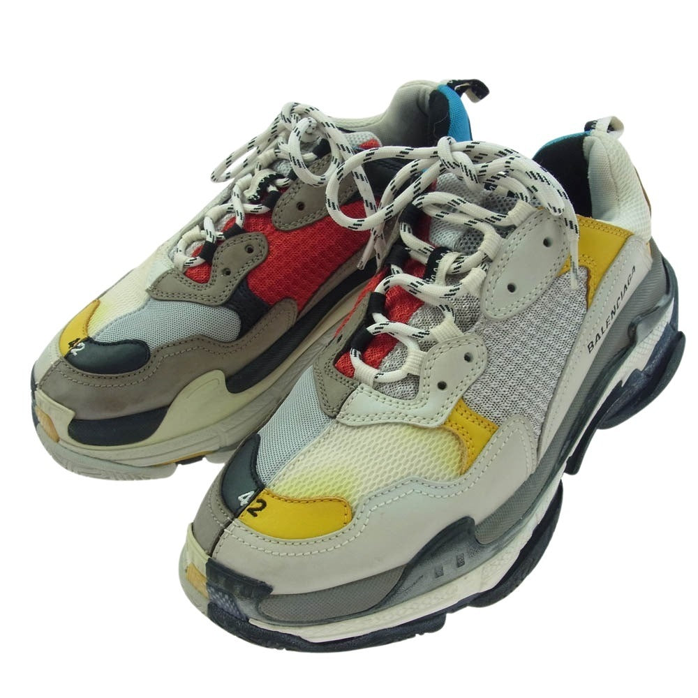 BALENCIAGA バレンシアガ 533890 Triple-S Split Trainers トリプルS レースアップローカットスプリットスニーカー 切替 マルチカラー 27.5cm【中古】