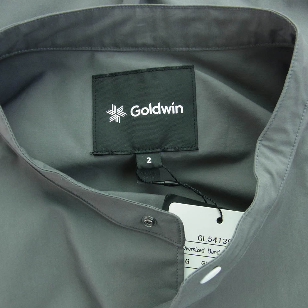 Goldwin ゴールドウィン 24SS GL54139 Oversized BandCollar Shirt オーバーサイズ バンドカラー 長袖 シャツ グレー系 2【中古】